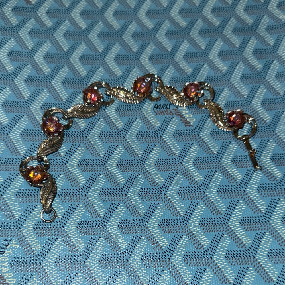 Elegant Gold and Pink Bracelet